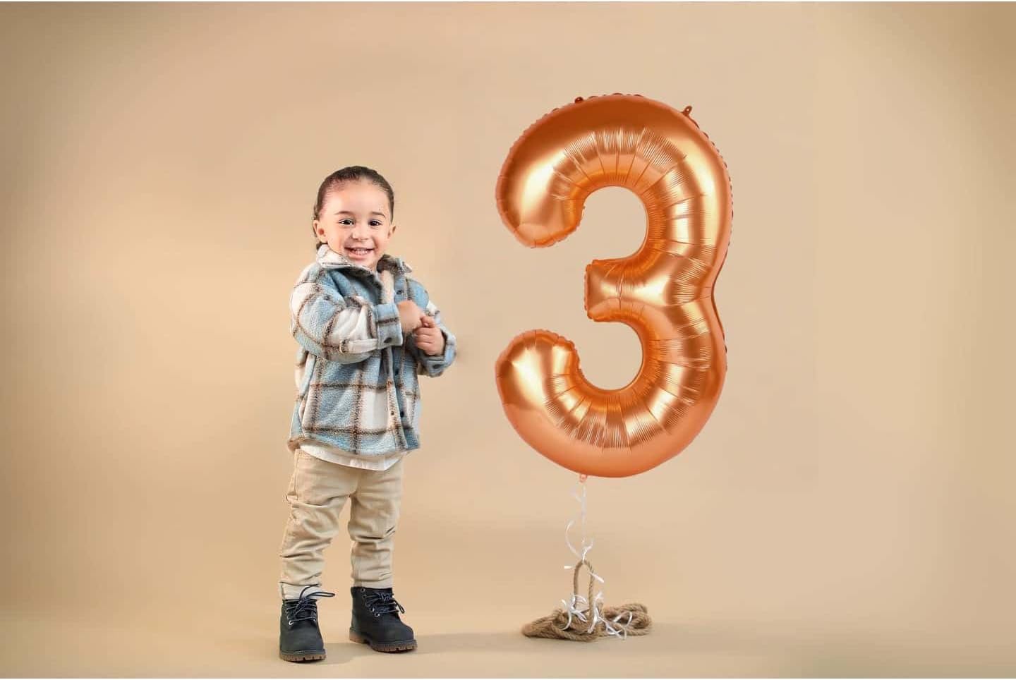 Orange 7 Balloon - 40 Inch Number Balloon for 7th Birthday Party Decorations