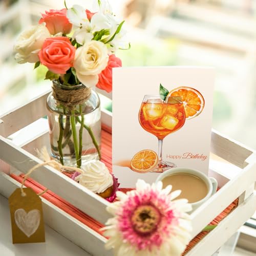 Funny Birthday Card for Friends and Family - Aperol Spritz Drink Theme