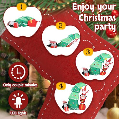 6FT Inflatable Christmas Tree with Gift Boxes Outdoor Holiday Decor - Gnomes Pick Variation