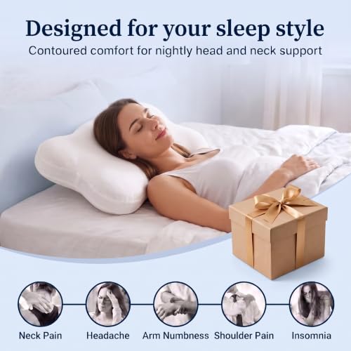 Large Cloud-Shaped Cervical Memory Foam Pillow for Neck Support