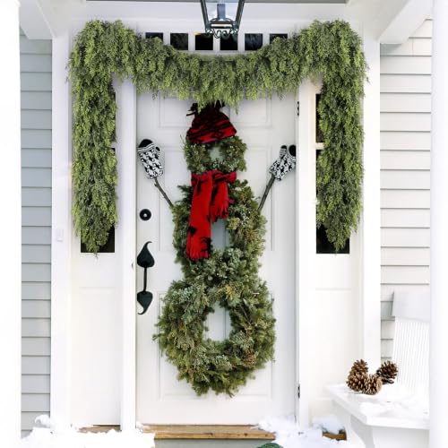 9 Ft Real Touch Cedar Garland for Mantle - Artificial Xmas Decor - Variation of THIS listing
