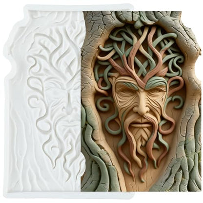 Tree Man Mask Silicone Mold for Cake Decorating and Crafts - Style C
