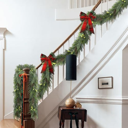 6ft Artificial Norfolk Pine Christmas Garland with Green Berries - Holiday Decor