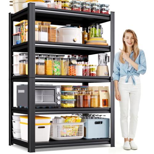 Heavy Duty Metal Garage Shelving - Adjustable Steel Storage Rack 71"Hx35"Wx16"D - Variation 35.4"Wx16"D x71"H