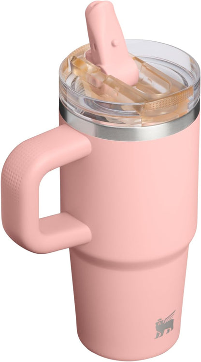 STANLEY Quencher ProTour 14 oz Tumbler - Leakproof Lid, Built-In Straw & Handle | Insulated Stainless Steel | BPA-Free | Peach Rose
