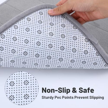 3-Piece Memory Foam Bathroom Rugs Set Non-Slip Ultra Soft Bath Mat