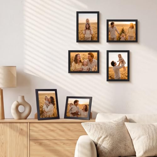 5x7 Inch Picture Frame Set of 22 - Black Wall & Tabletop Photos