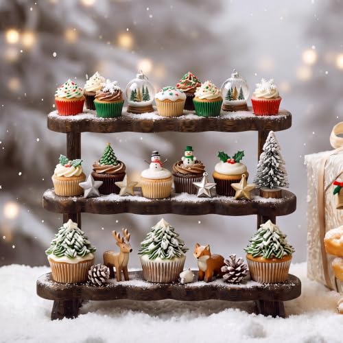 3 Tier Wooden Trinket Shelf Organizer for Collectibles & Decor