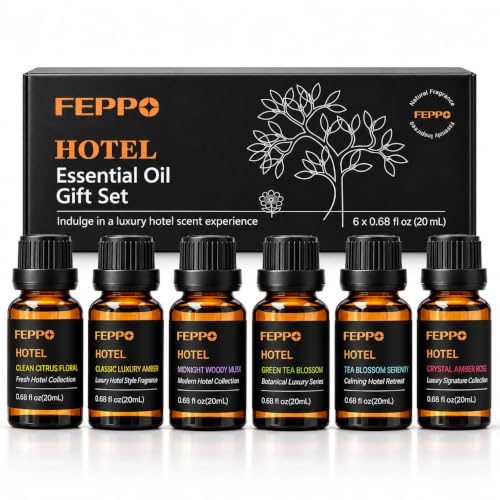 Luxury Hotel Fragrance Oil Gift Set - 6 Long-Lasting Aromatherapy Oils