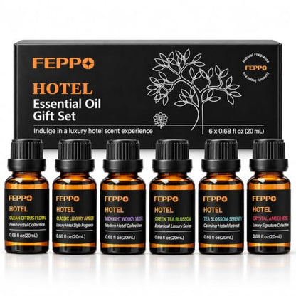 Luxury Hotel Fragrance Oil Gift Set - 6 Long-Lasting Aromatherapy Oils