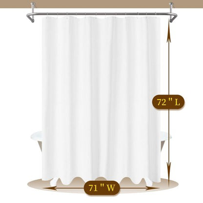 Barossa Design 2-Pack Fabric Shower Curtain Liners Lightweight - White Cloth Shower Liners with Magnets, Washable & Water Repellent, 12 Button Holes, Hotel Quality - 71" W x 72" L, White