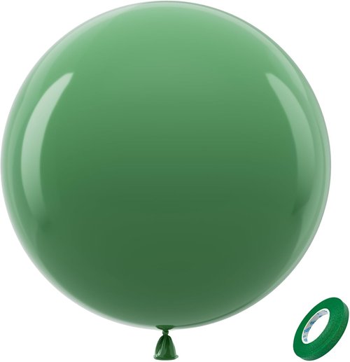 Bezente 36-Inch Sage Green Giant Balloons - 8 Pack Jumbo Olive Green Latex for Birthday & Bridal Shower Decor