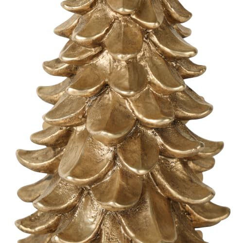 Christmas Taper Candle Holders Set of 2 - Gold Pine Cone Decor for Holiday
