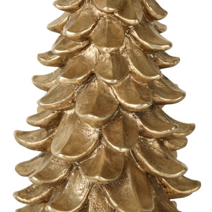 Christmas Taper Candle Holders Set of 2 - Gold Pine Cone Decor for Holiday