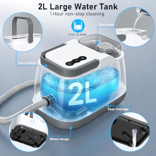 Portable Handheld Steam Cleaner with 21 Accessories for Home & Car Cleaning