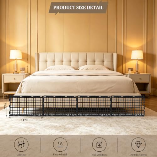 12Pcs Pet Under Bed Blocker - Plastic Couch Barrier for Cats and Dogs