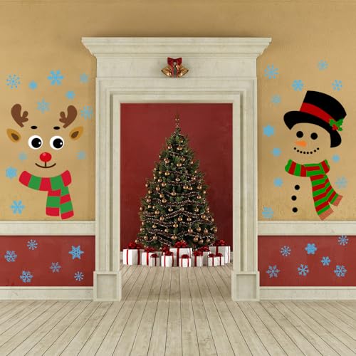 IMISHM Christmas Snowman Wall & Door Sticker - Holiday Decor, 6 Pcs Variation of THIS listing