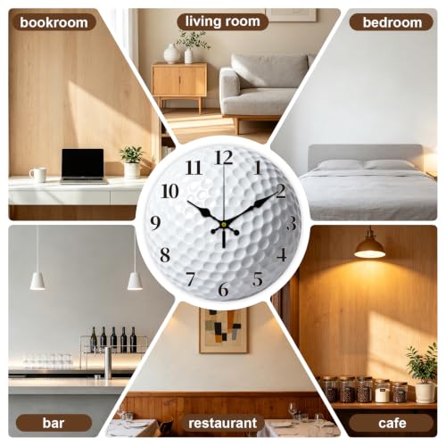 Golf Wall Clock Silent Non-Ticking 12 Inch - Golf Ball Texture Decor - Variation of THIS listing