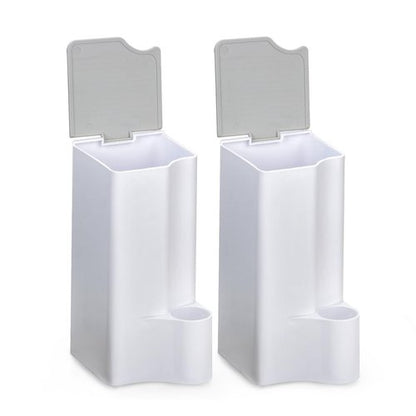 2 Pack Holder for Clorox Toilet Wand, Compatible with Clorox Toilet Wand Holder only, White & Gray
