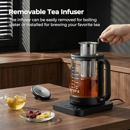 Electric Kettle with Temperature Control 1.8L & Removable Tea Infuser