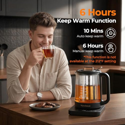 Electric Kettle with Temperature Control 1.8L & Removable Tea Infuser