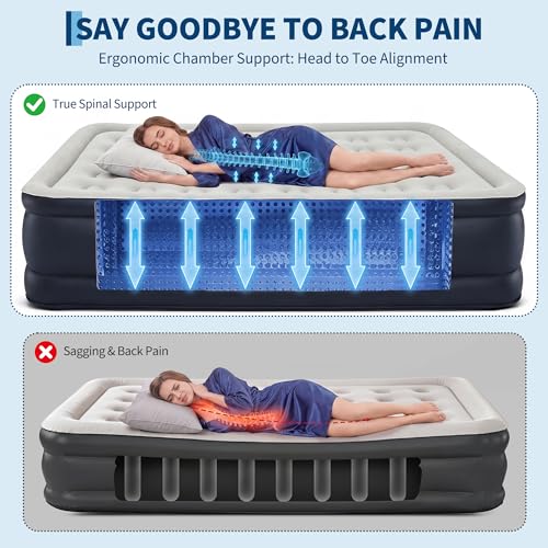 Queen Air Mattress with Built-In Pump - 20 Inch Elevated Guest Bed
