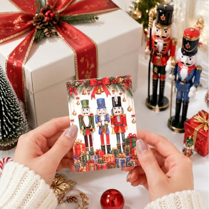 60 Pack Nutcracker Christmas Cards with Envelopes & Stickers Holiday Greeting Set
