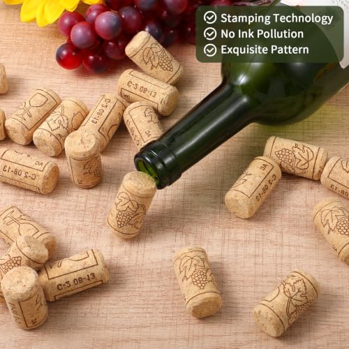 200 Pack Natural Corks for Wine Bottles 7/8" x 1 3/4" Bulk Craft Corks