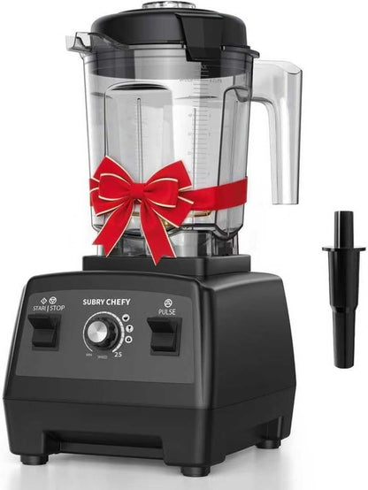 Countertop Blender Pro - 2000W High-Speed Blender with 25-Speed Settings | 68oz Heavy-Duty Black Kitchen Blender for Smoothies & Ice Crushing