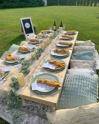 Thanksgiving Beige Cheesecloth Table Runner for Wedding & Holiday Decor - 1 Pack