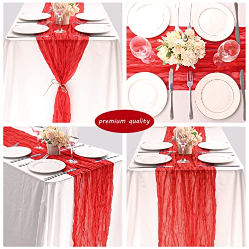 Red Cheesecloth Table Runner 35x120 Inches Set of 12 for Wedding Party Decor - Variation of THIS listing