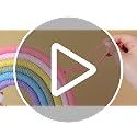 Rainbow Macrame Photo Display with LED String Lights - Boho Wall Decor