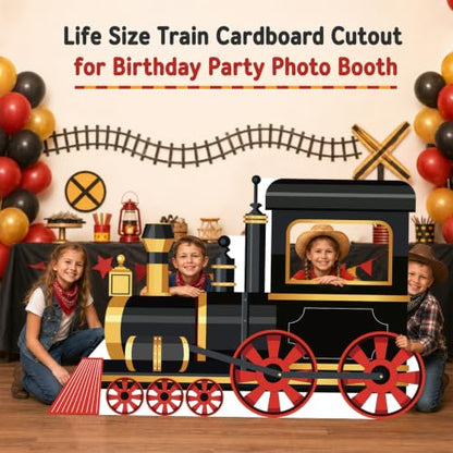 Life Size Train Cardboard Cutout for Events and Decorations
