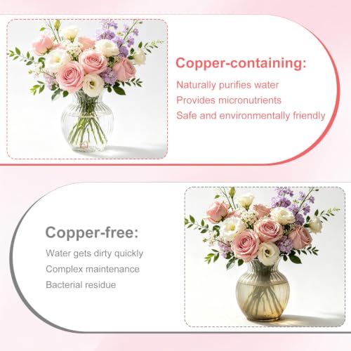 Copper Heart Flower Preservative for Vase - Rose Gold Floral Food