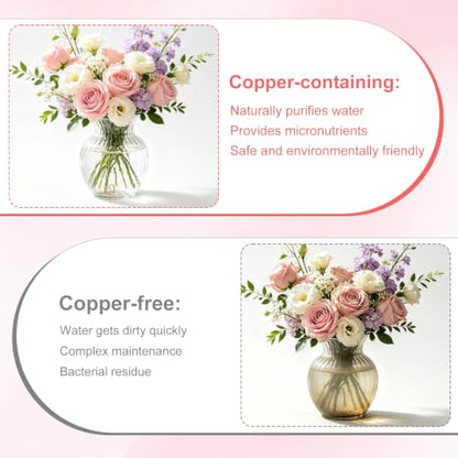 Copper Heart Flower Preservative for Vase - Rose Gold Floral Food