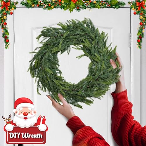 6Ft Faux Norfolk Pine Garland - Realistic Holiday Decor, Indoor & Outdoor