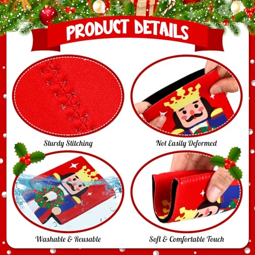 Potchen Nutcracker Halloween Can Cooler Sleeves 12 oz Drink Insulators - 24 Pack