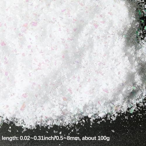 Artificial Snow Flakes for Christmas Decor - Iridescent 100g, Style 2