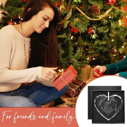 Heart-Shaped Memorial Ornament - Love & Remembrance Gift, 3-Inch Crystal Decoration
