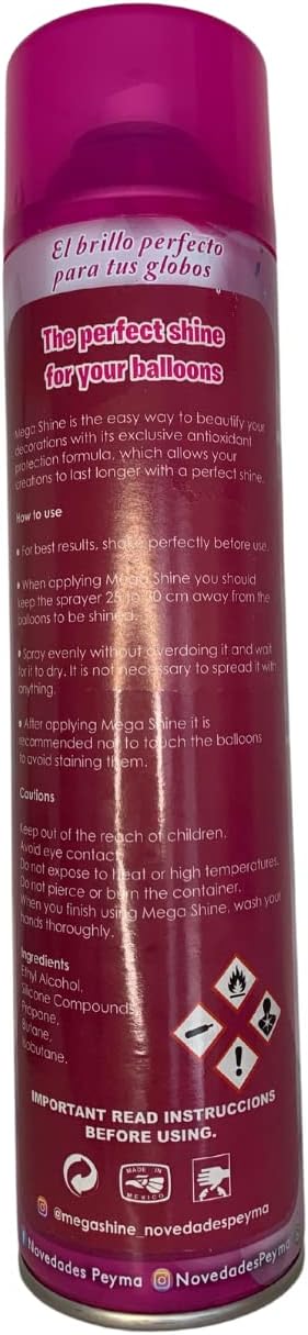 Peyma Mega Shine Aerosol Balloon Polisher - No Towels or Gloves Needed | 570 ml