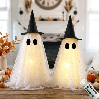 Halloween Ghost Decorations - Spooky Light-Up Ghosts for Indoor Halloween Decor 21.7 Inches