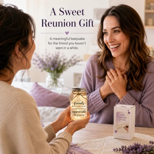 GoodFriend Friendship Mason Jar Light Gift for Women - Best Friend Keepsake