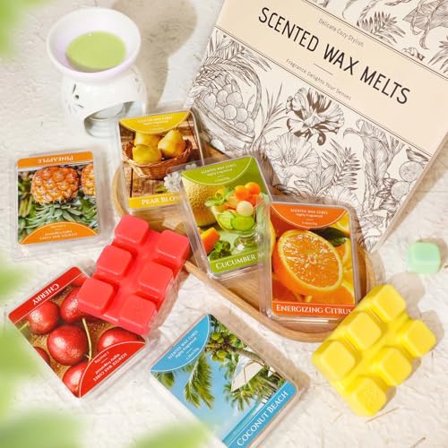Soy Wax Melts Set - 6 Scents for Wax Warmers - Yellow Variation