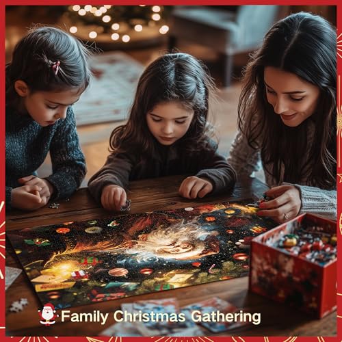 Christmas Jigsaw Puzzle Advent Calendar 2026 - 1008 Pieces with Santa Theme, Holiday Countdown Gift for Families & Adults