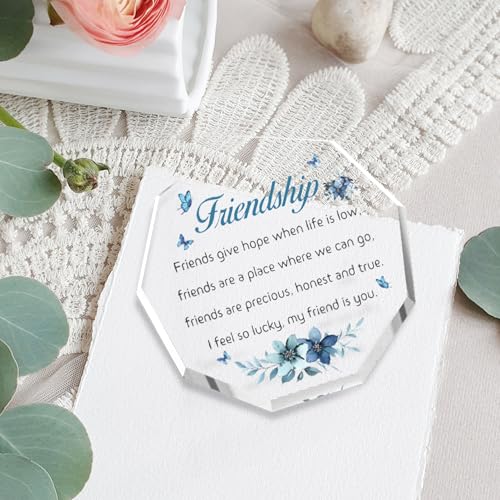 Friendship Acrylic Sign Plaque - Best Friend Gift for Women Men Christmas Birthday
