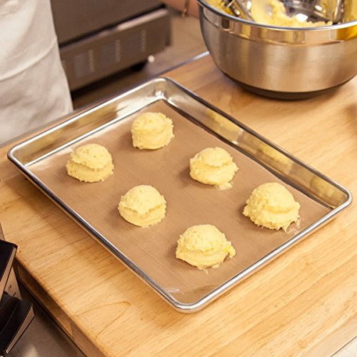 Yododo Baking Sheet Set of 2, Stainless Steel Cookie Sheet Baking Pan Toaster Oven Tray Pan, Size 16 x 12 x 1 inch, Non Toxic & Healthy, Mirror Finish & Rust Free, Easy Clean & Dishwasher Safe