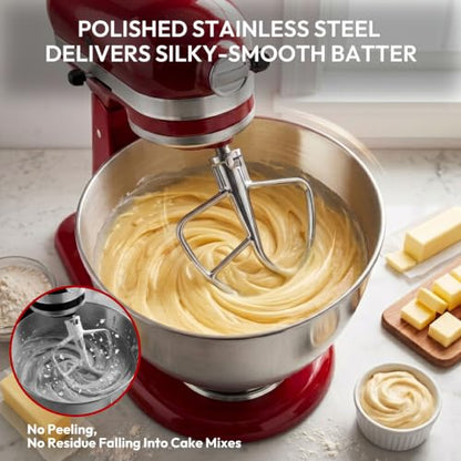 K45B Stainless Steel Flat Beater for KitchenAid 4.5 & 5 Qt Tilt-Head Mixers