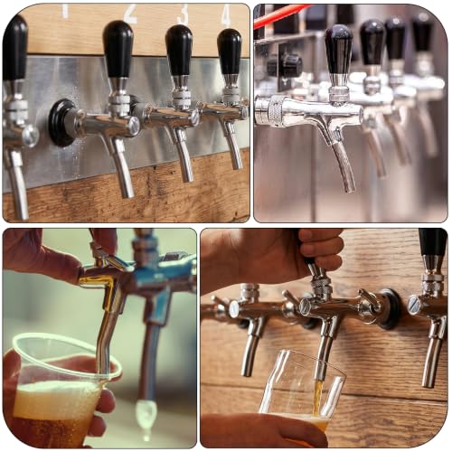 Beer Faucet with 3 Inch Shank - Self-Closing Draft Beer Tap for Homebrew & Kegerator