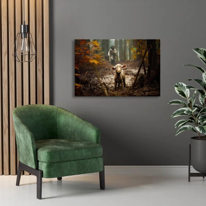 Ploceiny Extra Large Christian Wall Art - Jesus and Lamb Canvas Print | 45" x 30" Home Decor