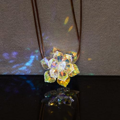 Clear Magnetic Curtain Tiebacks with Crystal Flower Beads - 2 Pack